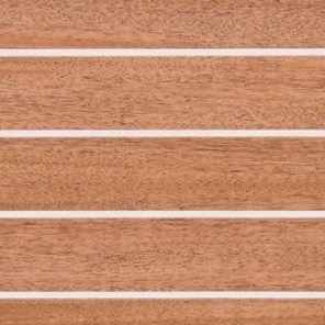 Khaya-Mahagoni Stabdecksplatte mit heller Ader - Plattengrundmaß 250 cm