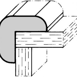 Khaya Außenwinkelleiste - 45 Grad Außenwinkelleiste aus Khaya Holz