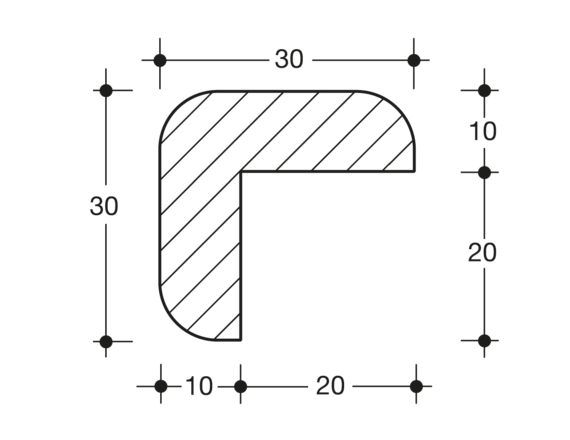 Khaya Außenwinkelleiste 45 Grad Außenwinkelleiste