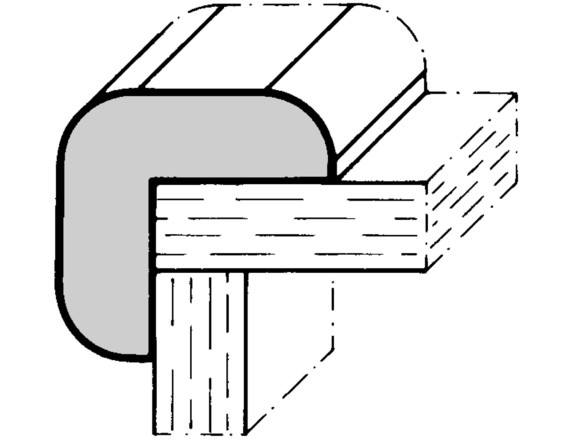 Khaya Außenwinkelleiste - 45 Grad Außenwinkelleiste aus Khaya Holz