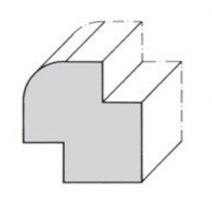 Sapeli Eckprofilleiste aus Holz mit 40 mm Profilbreite