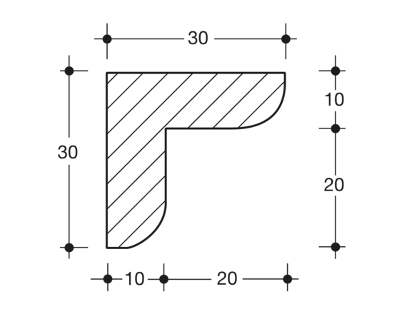 Sapeli Innenwinkelleiste - Innenwinkelleiste 46 b 1
