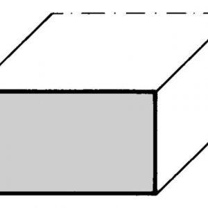 Sapeli Rechteckleiste 65 Zentimeter lang