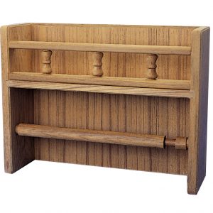 Teak Küchenrollenhalter mit Kräuterregal<i>Maße 33 x 10 x 25,5 cm</i>