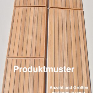 Teak Backskistendeckel und Sitzduchten für Bavaria 707 ohne Epoxidharzbeschichtung