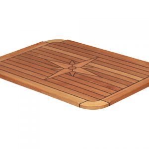 Teak Tischplatte Marine rechteckig Premium 75 x 51 cm