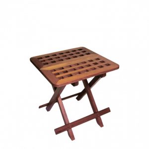 Teak Beistell-Klapptisch 45 x 45 cm Grätingdesign