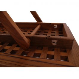 Teak Klapptisch 75 x 55 cm mit Grätingdesign