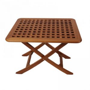 Teak Klapptisch 75 x 55 cm mit Grätingdesign