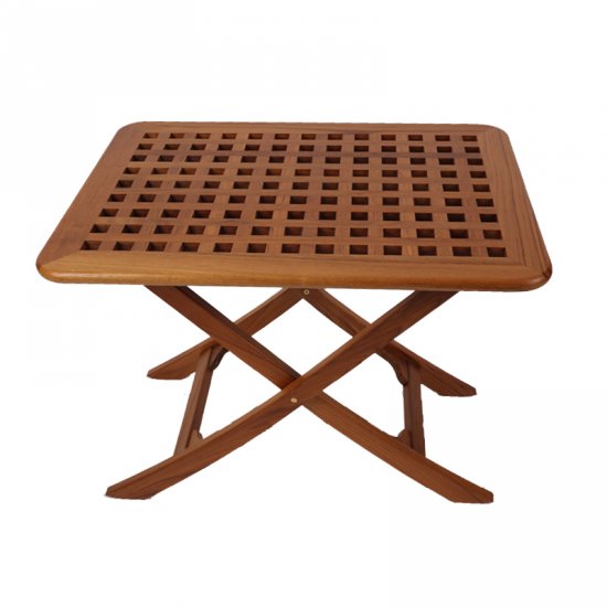Teak Klapptisch 75 x 55 cm mit Grätingdesign