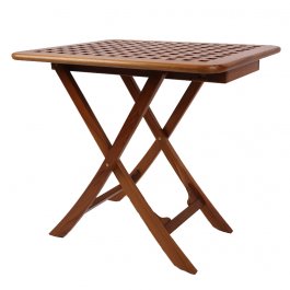 Teak Klapptisch 75 x 55 cm mit Grätingdesign