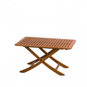 Teak Klapptisch 110 x 70 cm mit Grätingdesign