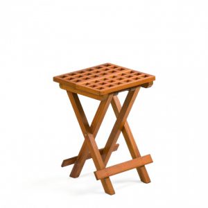Teak Beistell-Klapptisch 30 x 30 cm Grätingdesign