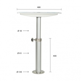 Teleskop Tischbein für Teak Tischplatte Art. 2072