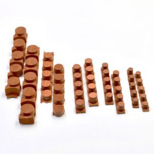 Sapeli-Mahagoni Querholzdübel und Holzpfropfen