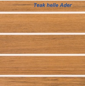HPL Laminat Teak helle Ader Holznachbildung auf Trägerplatte